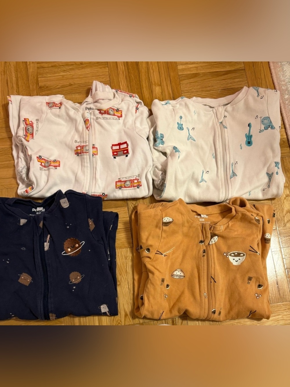 Pekkle bundles of 4 pajamas unisex cotton 18-24 months